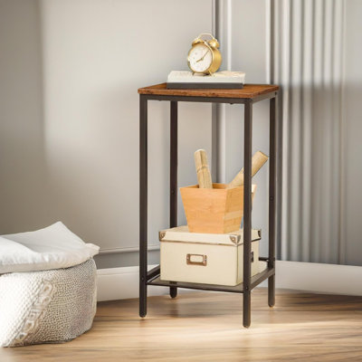Grovesend Bedside Table with Adjustable Mesh Shelf