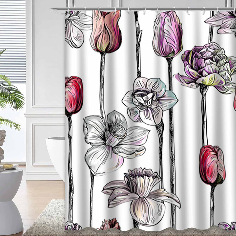 Rideau de douche Summer Spring, L 72 po x l 84 po