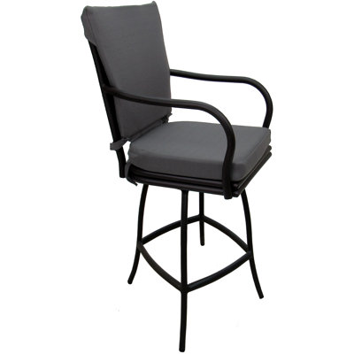 Schear Outdoor 26 " H Patio Stool with Cushion