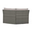 Ensemble de canapé modulaire d'extérieur en rotin 10 pièces, ensemble de conversation en osier PE pour combinaison libre, gris clair
