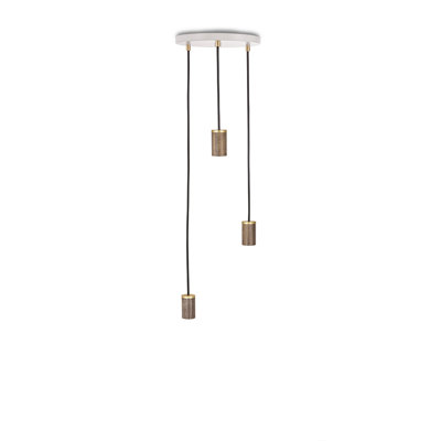 Walnut Triple Pendant