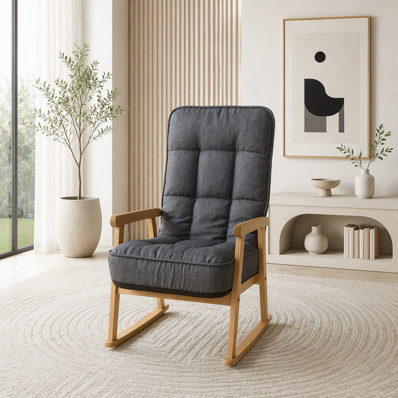 Modern Adjustable Lounge Chair with Ergonomic Lumbar Support