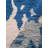 Blue | Beige Wool Handmade Abstract Indoor Area Rugs Hand Knotted Rectangle-873807410