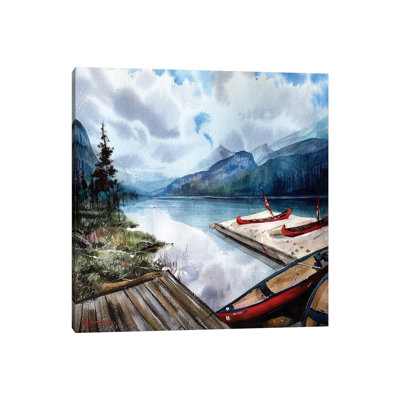 Lake Louise by Liam Kumawat - Wrapped Canvas Painting
