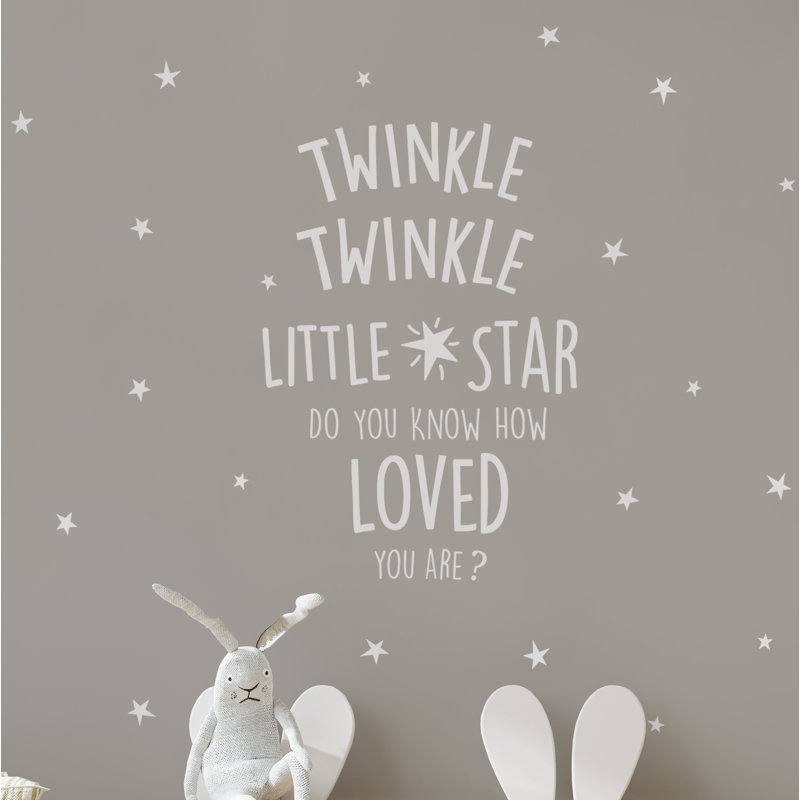 Text & Numbers Non-Wall Damaging Accent, White