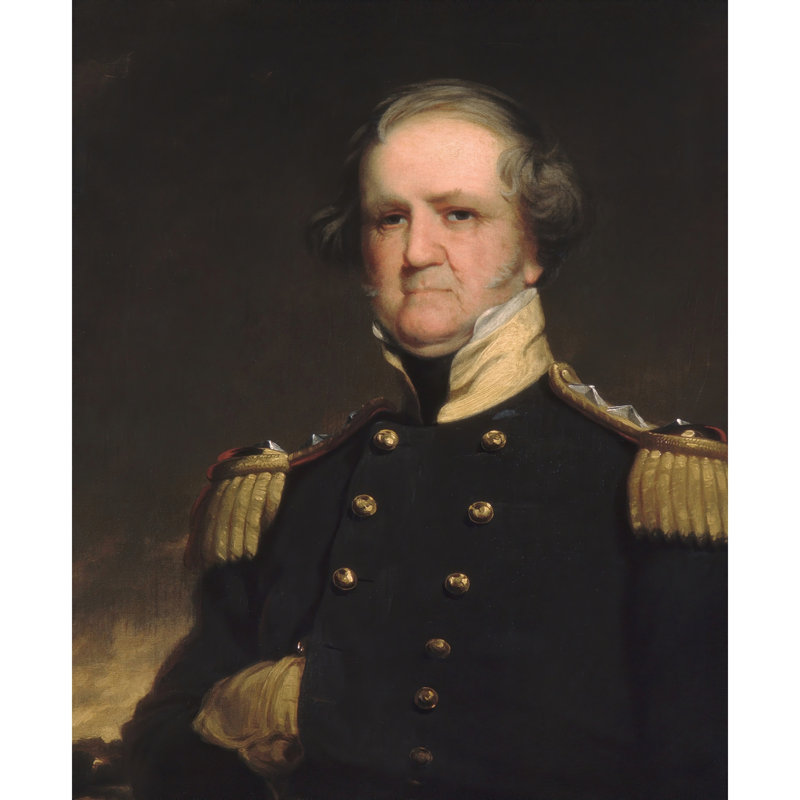 Général Winfield Scott (vers 1855), H 31 po x l 26 po x P 1,5 po
