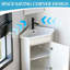 Ensemble de meuble-lavabo de coin simple 26 po avec comptoir en céramique, lavabo sur pied blanc (robinet non inclus)