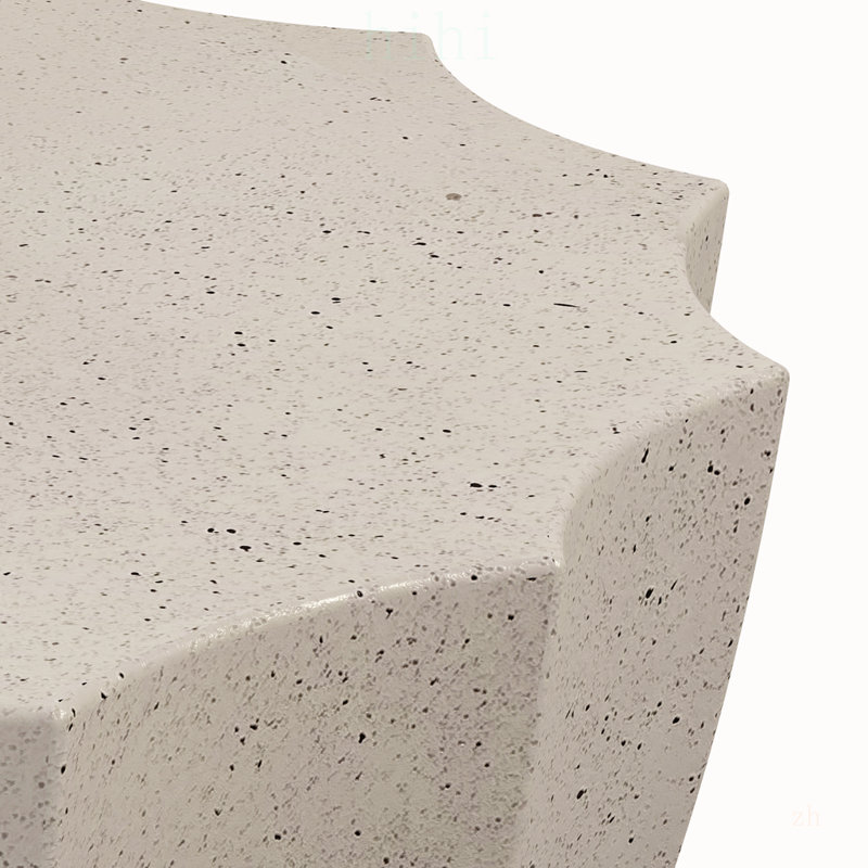 Table basse ronde rétro de 90 cm (35,4 pouces), durable et élégante pour une utilisation intérieure et extérieure, idéale pour la décoration intérieure.