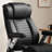 Heavy Duty 500LBS Big and Tall Executive Leather Office Chair, Ergonomic Design with Adjustable Lumbar Support, Extra Wide Seat, Flip-Up Armrest & Smooth Silent Rubber Rolling Casters