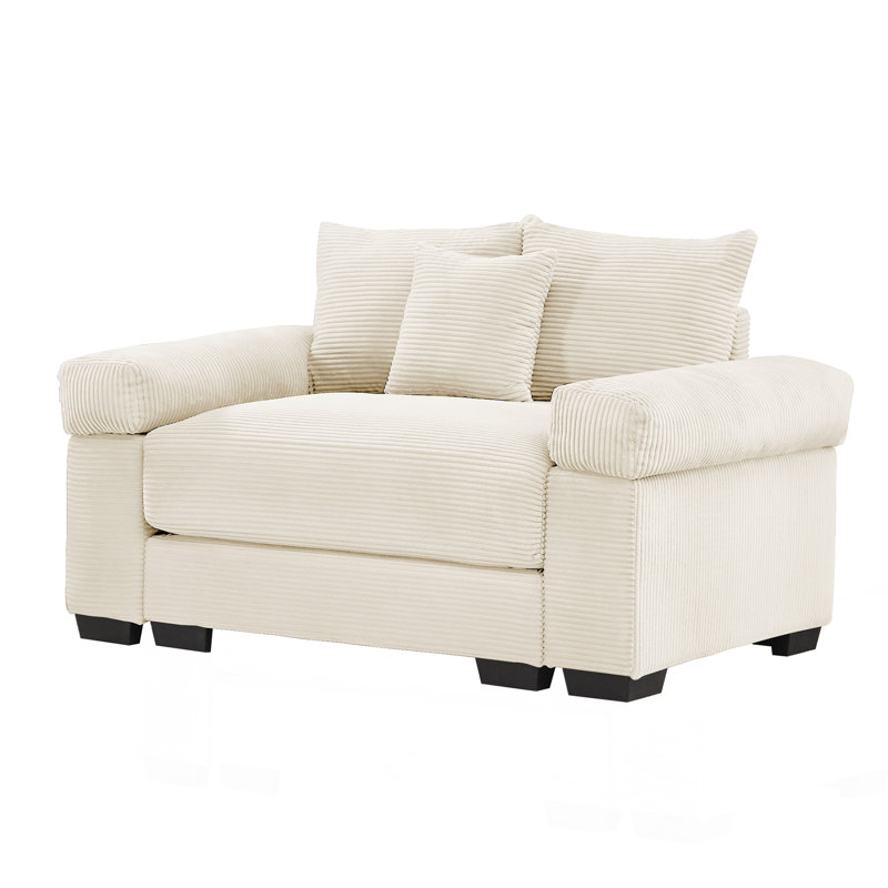 Canapé modulaire surdimensionné 54,3 po Cloud, Crème