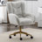 Fabric 360 Swivel Home Office Chair With Gold Metal Base And Universal Wheels-361592068