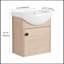 Petit meuble-lavabo de 18 pouces avec lavabo en céramique, meuble-lavabo mural flottant