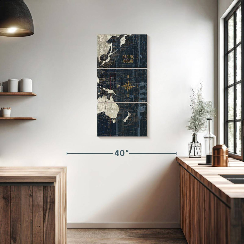 Vieux monde Alliemae bleu V, H 38 po x l 18 po