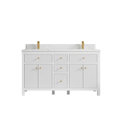 Meuble-lavabo double 60 po
