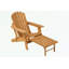 Chaise Adirondack d'extérieur en bois avec repose-pieds