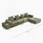 Boneless 4-Seat Modular Sectional Sofa With Oversized Chaise And Ottomans For Compact Living Spaces.-651807647