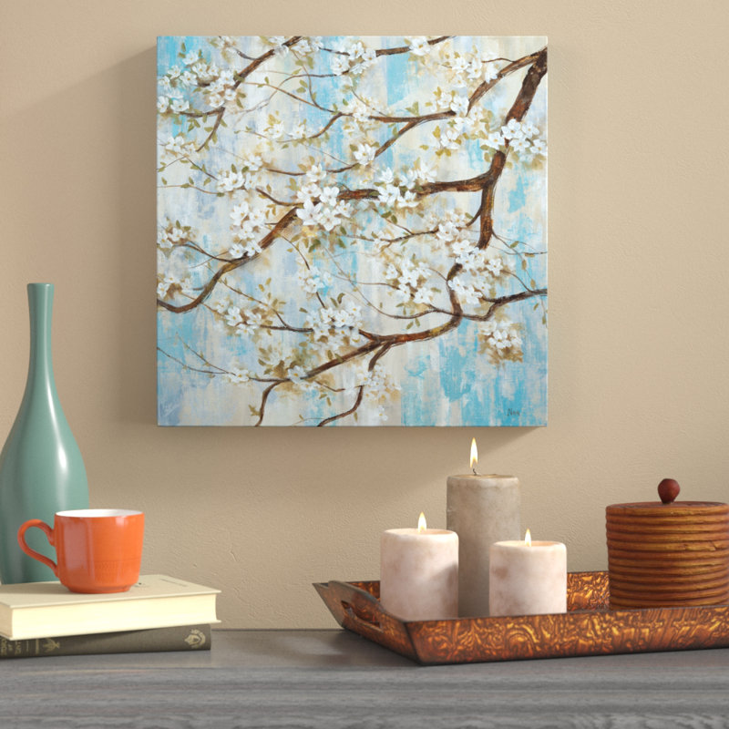«Spring in Bloom», reproduction de peinture à l'huile sur toile tendue, H 16 po x l 16 po x P 1,5 po