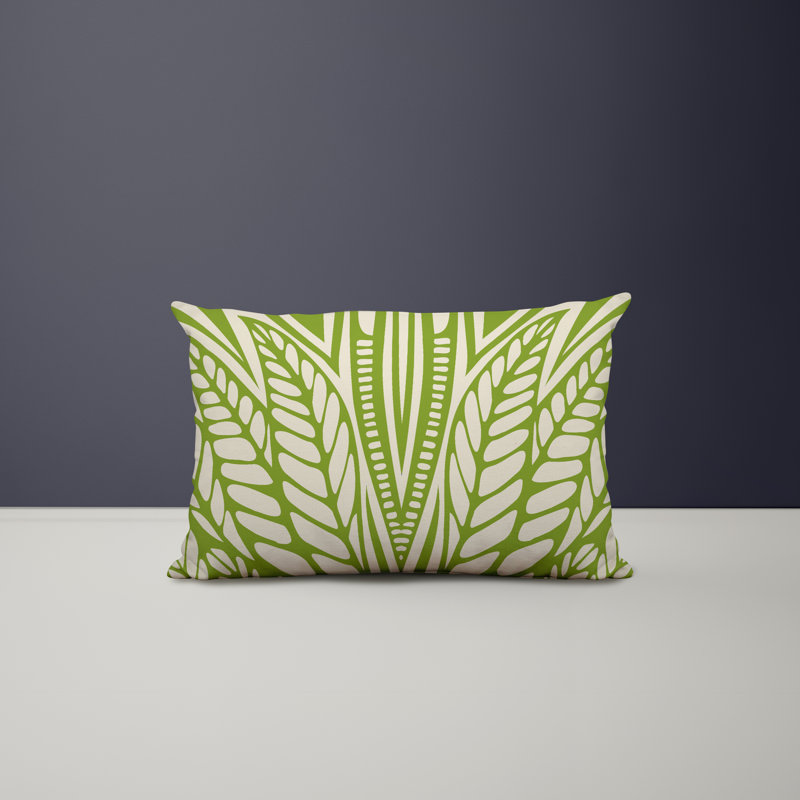 Housse et insert de coussin rectangulaire en polyester pour l'intérieur et l'extérieur, Chartreuse