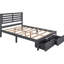 Lit plateforme double avec rangement-87878371