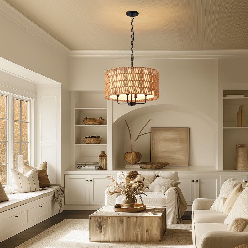 Buntine 4 - Light Dimmable Drum Chandelier