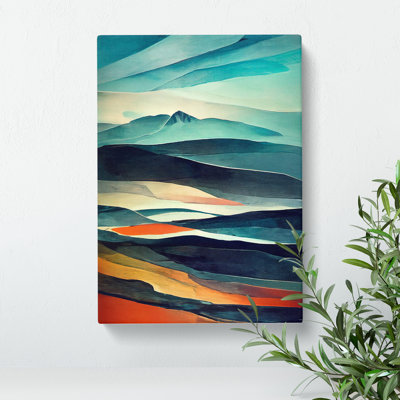 Mountain Landscape Abstract No.2 - Wrapped Canvas