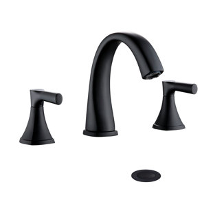 Widespread 2-handle Bathroom Faucet with Drain Assembly