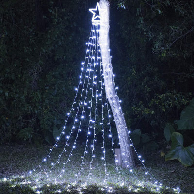 Juma 11.5ft 317 LED Star Christmas Tree Lights,8 Memory Lighting Modes&Timer Christmas Star Lights ()