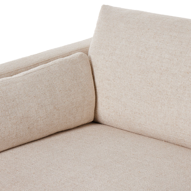 Canapé rembourré 152,25 po Naples, Mélange de polyester crème