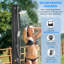 Douche chauffante solaire 10,6 gallons Outsunny avec pluie rotative à 360 °, pomme de douche à main, réglage de la température et douche au pied, douche extérieure à 2 sections pour le spa de la piscine près de la plage, 7 pieds
