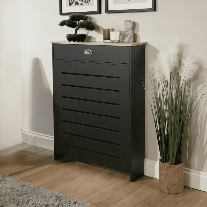 Batley Drawer Radiator Cover, 1 Drawer - 78cm W, Black