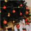 Sapin de Noël artificiel illuminé 7 pi avec branches réalistes et 1346 pointes, style Halloween noir