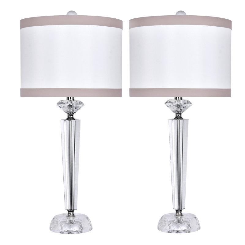 Jennieve Table Lamp, Off-White with Beige
