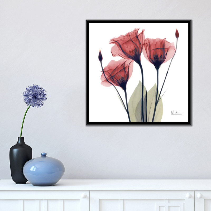 «Gentian Faith», reproduction d'impression sur toile, H 18 po x l 18 po x P 1,5 po, Toile avec cadre noir, Pas de tapis