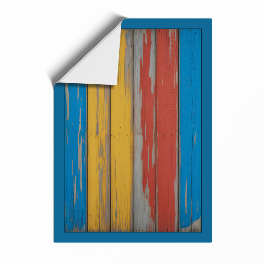 Weathered Planks Rustic Framed Art Print