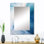 Blue Wave Blue Wonder I - miroir décoratif côtier, miroir mural bleu, impression d'art en métal
