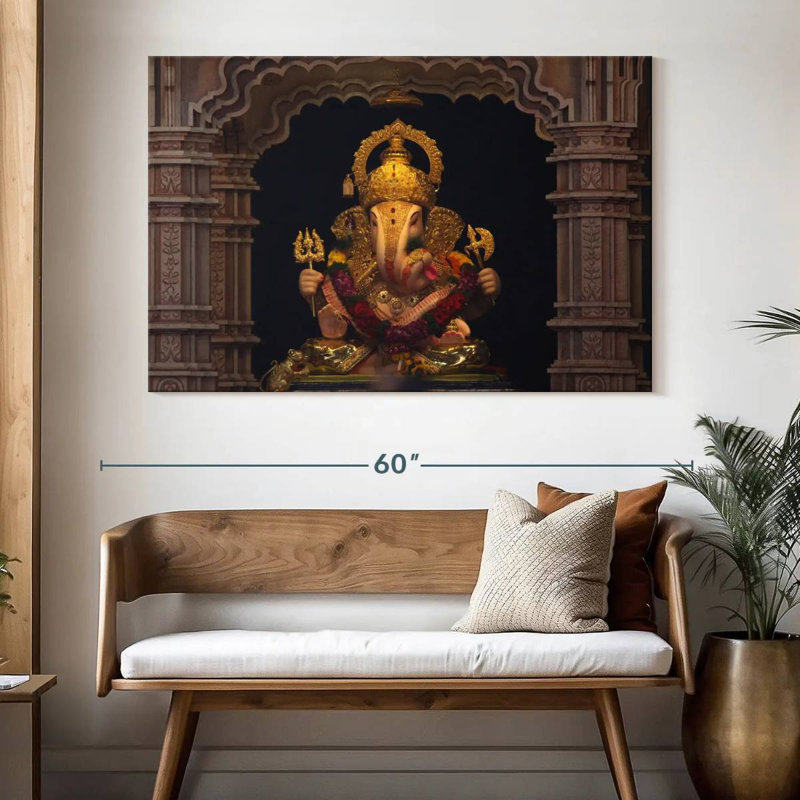 Statue Ganesh, H 34 po x l 51 po