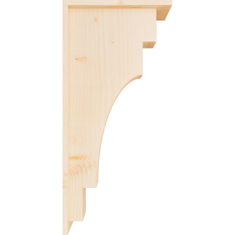 Corbeau méditerranéen avec contre-plaque, H 30 po x l 5,5 po x P 14 po, Sapin de Douglas, Lisse