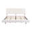 White  Boucle Floating Bed With Light,King-1592260406