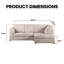 4 Seater Corduroy Sofa & Chaise-135004518-137139925