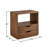 Leather Top Nightstand End Table with Two Drawers