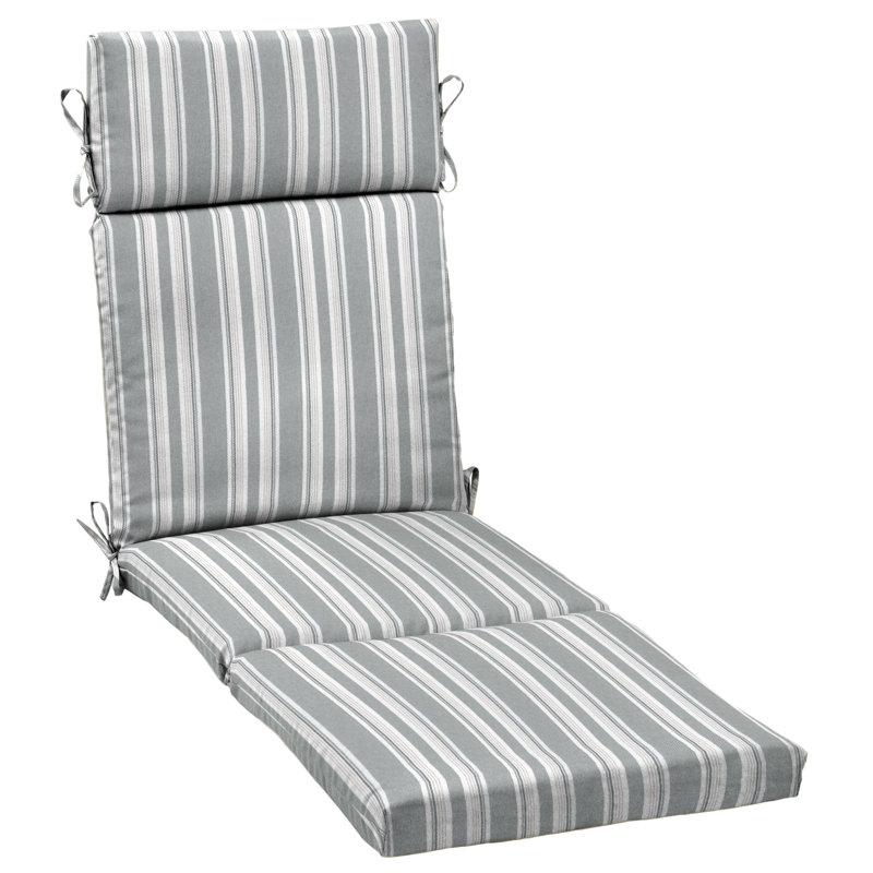 Arden Selections Oceantex Outdoor Chaise Lounge 4" Cushion, Pebble Gray
