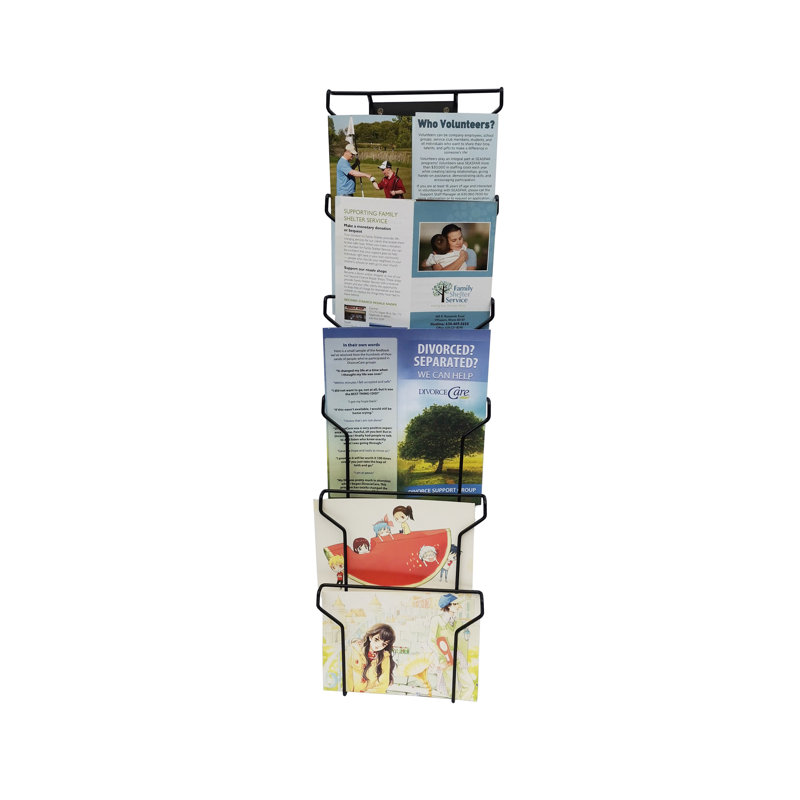 FixtureDisplays® Horizontal Wall Mounting 6 Pockets 6 X 4