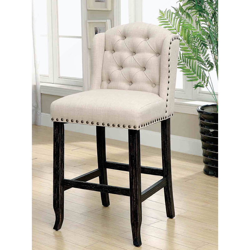 Chaise de salle à manger à hauteur de comptoir rustique 2 pièces