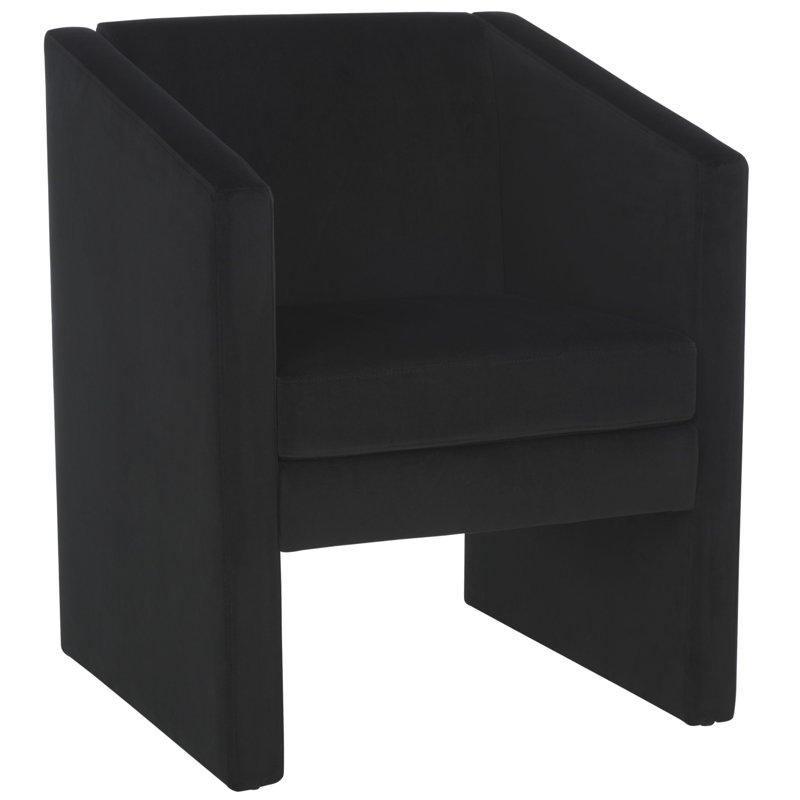 Shuntina Velvet Armchair, Black