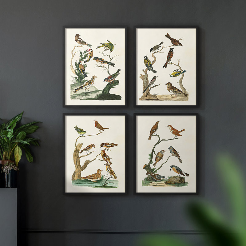 «Silent Energy I», ensemble de 4 encadrées, Noir, H 10 po x l 8 po