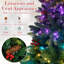 Arbre de Noël artificiel 8 pi avec 650 lumières DEL RVB et 1936 extrémités de branches-738387169