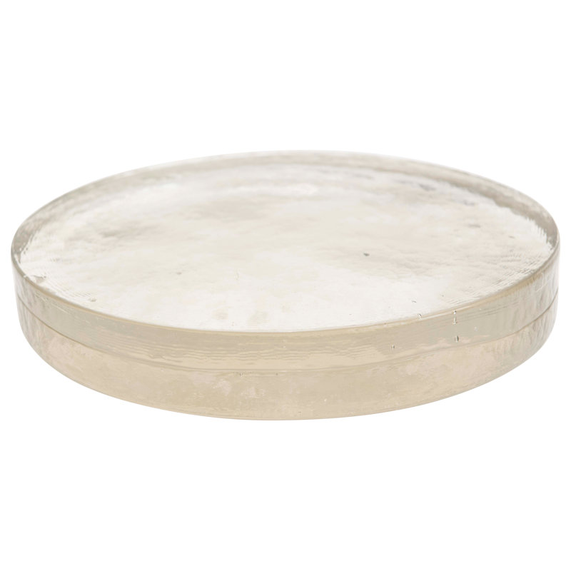 Glass Tray, Clear, 5.08cm H x 30.48cm W x 30.48cm D