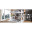 Lit mezzanine en métal peu encombrant avec garde-robe, grand lit moderne pour la maison