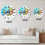 Horloge murale traditionnelle avec oiseaux d'été et papillons-1782617097