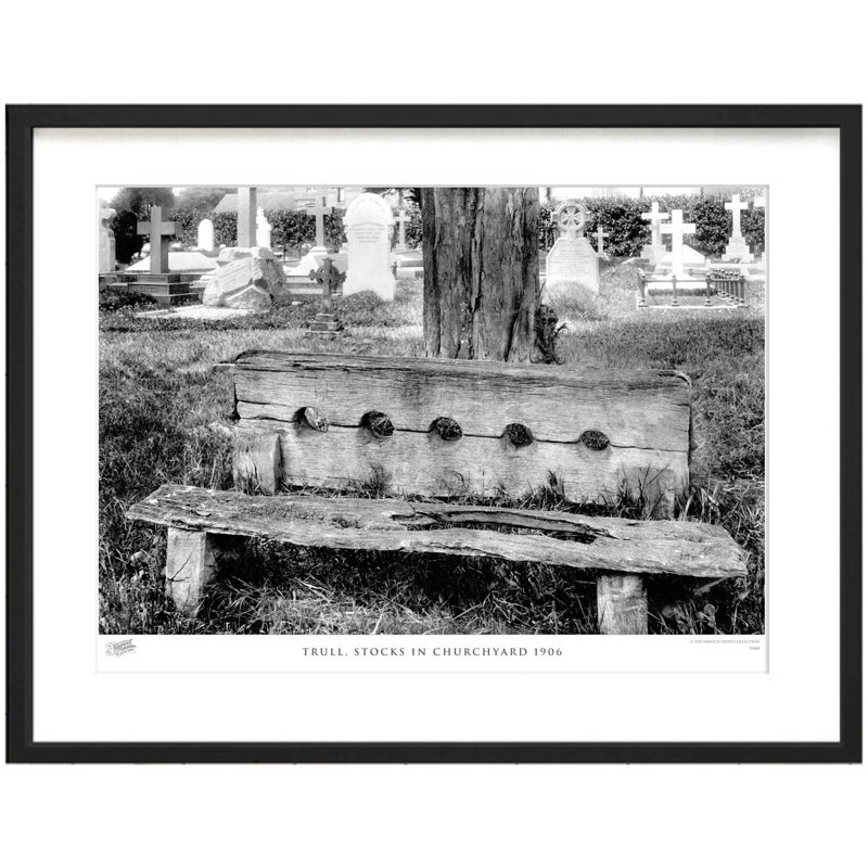 Trull, Stocks In Churchyard 1906 - Single Picture Frame Print, 60cm H x 80cm W x 2.3cm D